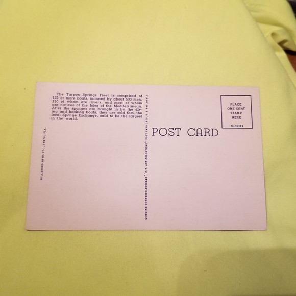 1950's Postcard TS33 Sponge Fleet in Harbor Florida - Picture 8 of 10